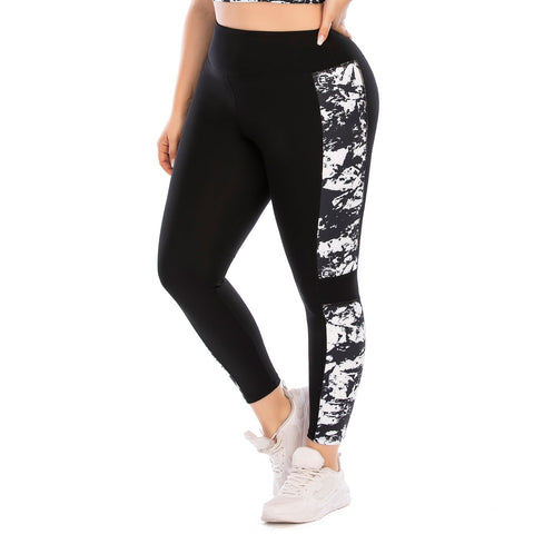 Pantalones de yoga para gimnasio de talla grande con leggings de entrenamiento con bolsillo