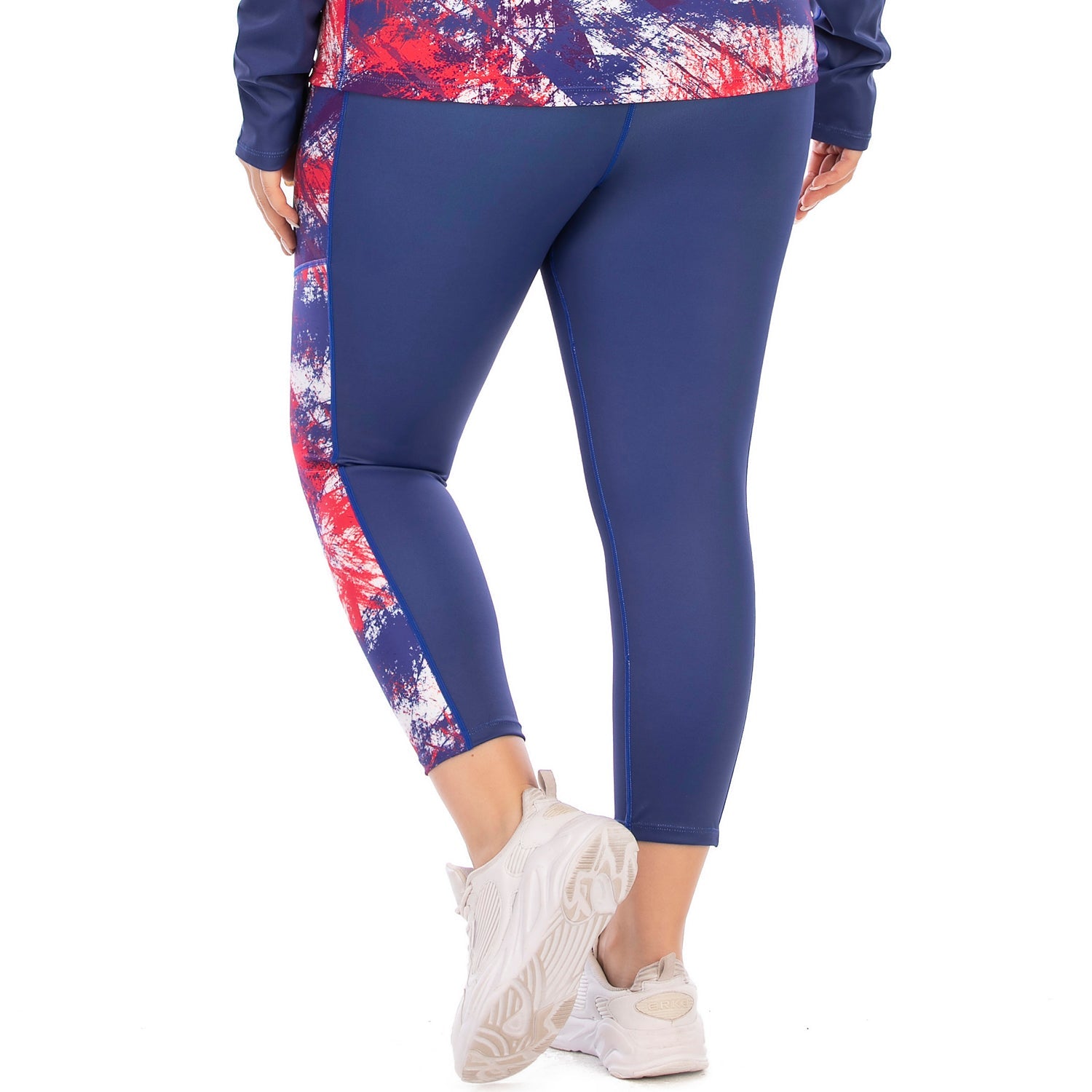 Pantalones de yoga de talla grande con estampado de leggings de cintura alta