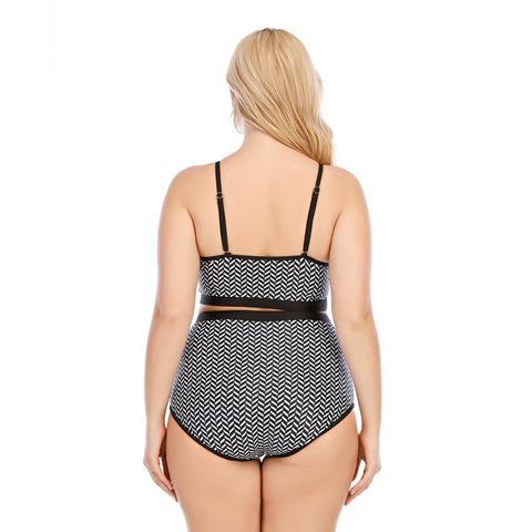 SiySiy Plus Size Two Piece Black Gauze Swimsuit Triangle Bottom Mesh Pattern Swimsuit