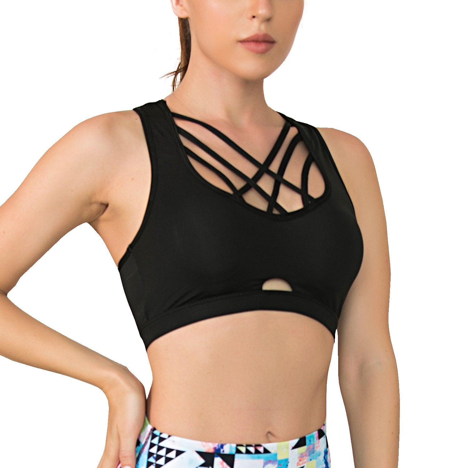 Black Yoga Top Bra for Women