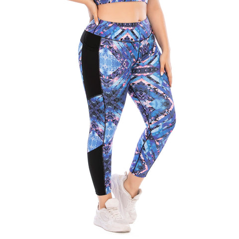 Leggings de talla grande con bolsillo para yoga y gimnasio