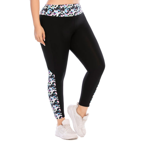 Pantalones de yoga de talla grande Conjuntos de entrenamiento Leggings con bolsillo