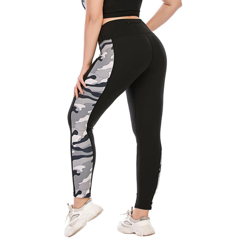 Conjunto de entrenamiento de yoga de talla grande para mujer, color negro