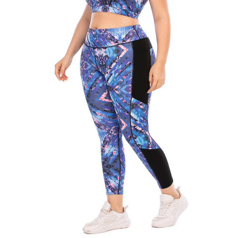 Leggings de talla grande con bolsillo para yoga y gimnasio