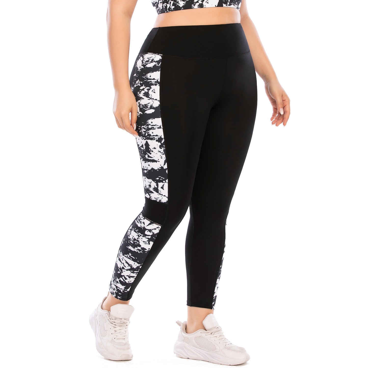 Pantalones de yoga para gimnasio de talla grande con leggings de entrenamiento con bolsillo