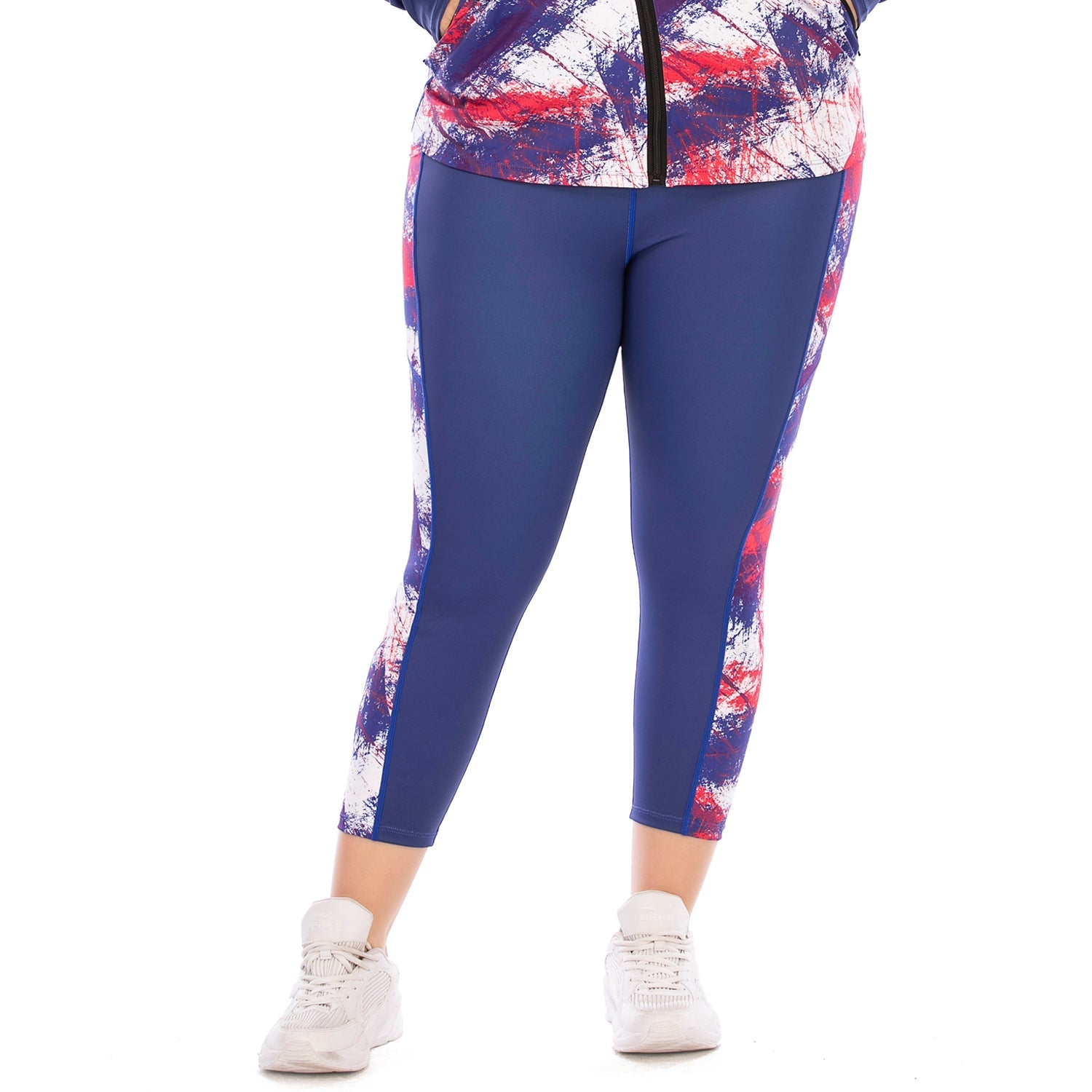 Pantalones de yoga de talla grande con estampado de leggings de cintura alta