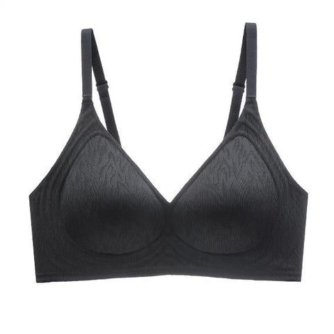 Smaller Chest Lace Textural Modest Coverage Wireless Push-up Bra