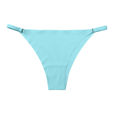 Metal Buckle Thong Panties