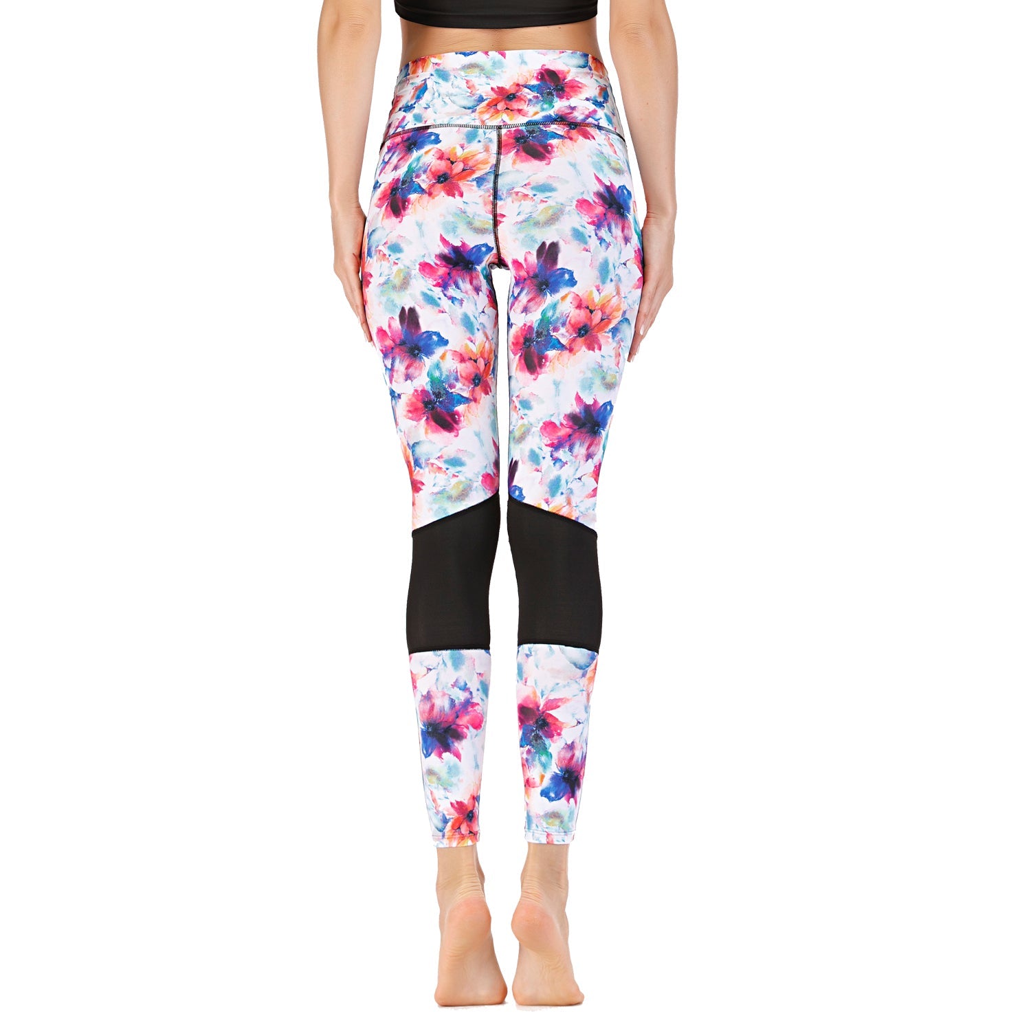 Leggings de gimnasio para entrenamiento Pantalones de yoga estampados de tela