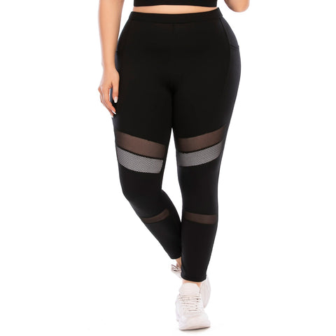 Pantalones de yoga de talla grande con bolsillos y leggings a prueba de sentadillas