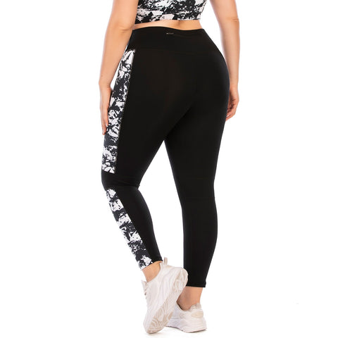 Pantalones de yoga para gimnasio de talla grande con leggings de entrenamiento con bolsillo