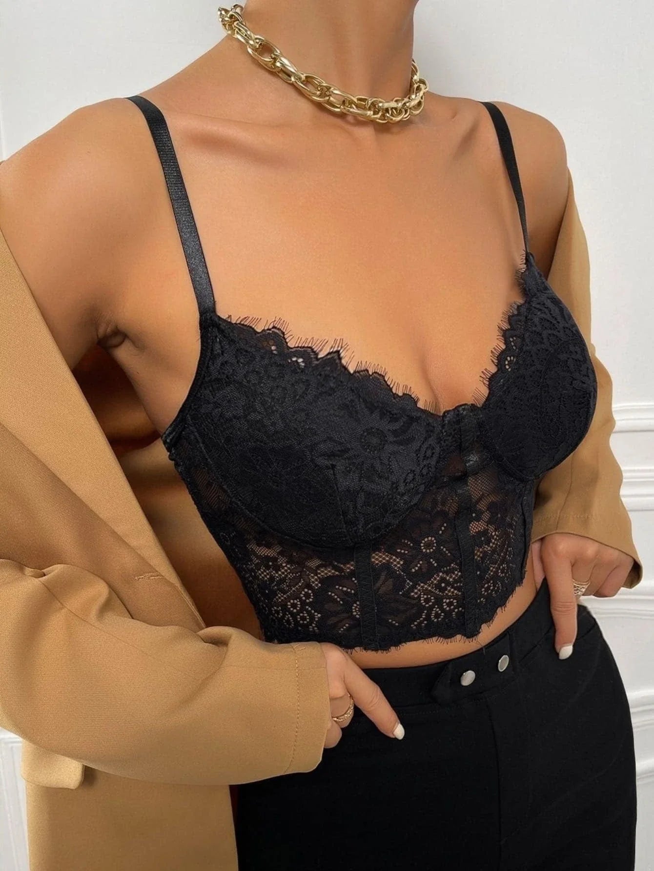 Lace Crop Cami Top