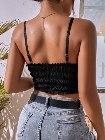 Camisole-Top aus Spitze mit Schnürung vorne