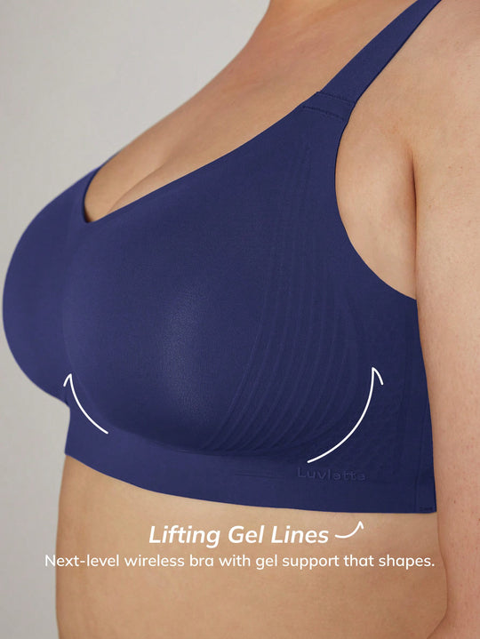 Plus Wireless Lounge Bra Blue