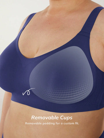 Plus Wireless Lounge Bra Blue