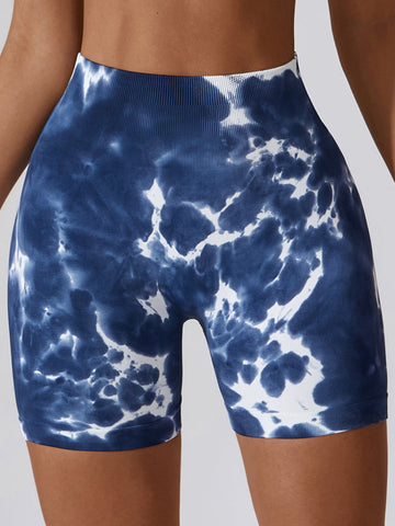 Tie Dye Scrunch Seamless Yoga Shorts