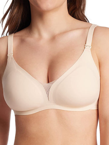 Mesh Wireless Bra & Thong Cornsilk