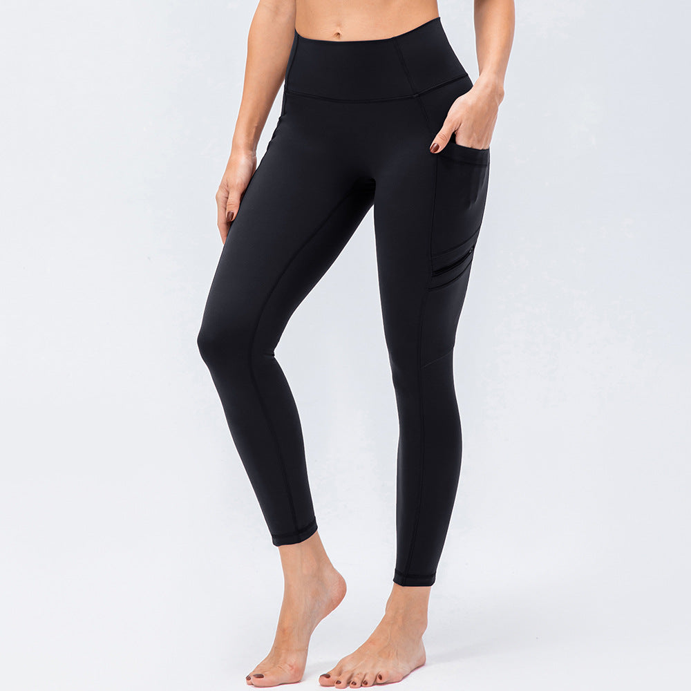 Sport-Leggings mit hoher Taille und zwei Taschen