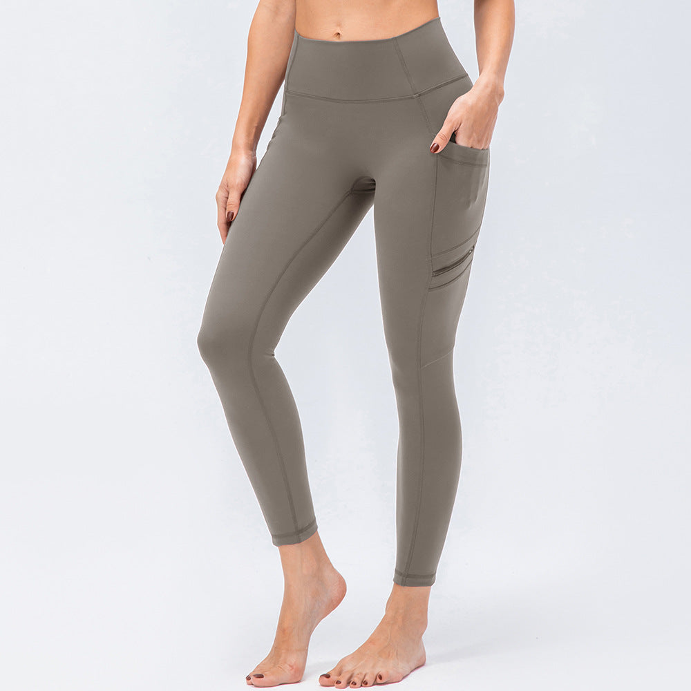 Sport-Leggings mit hoher Taille und zwei Taschen