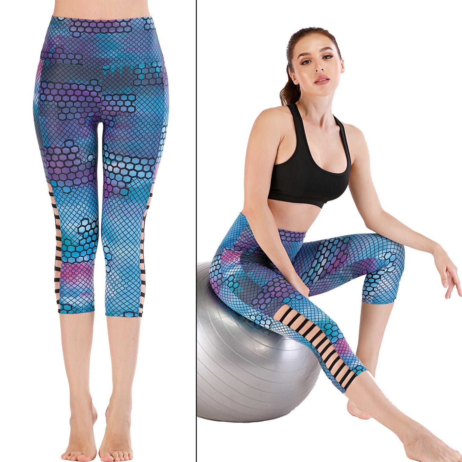 Pantalones de yoga con leggings y control de abdomen