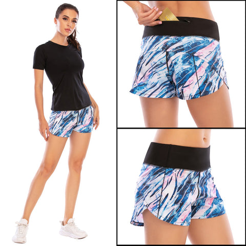 Yoga Workout High Waist Shorts Back Pockets