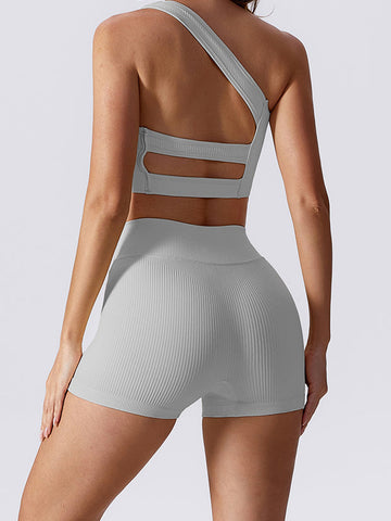 Live in Rib Asymmetrical Bra