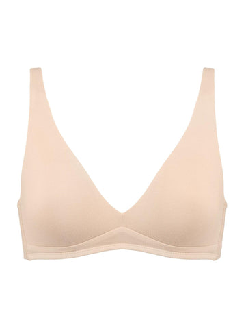 Solid color deep V Wireless Bra