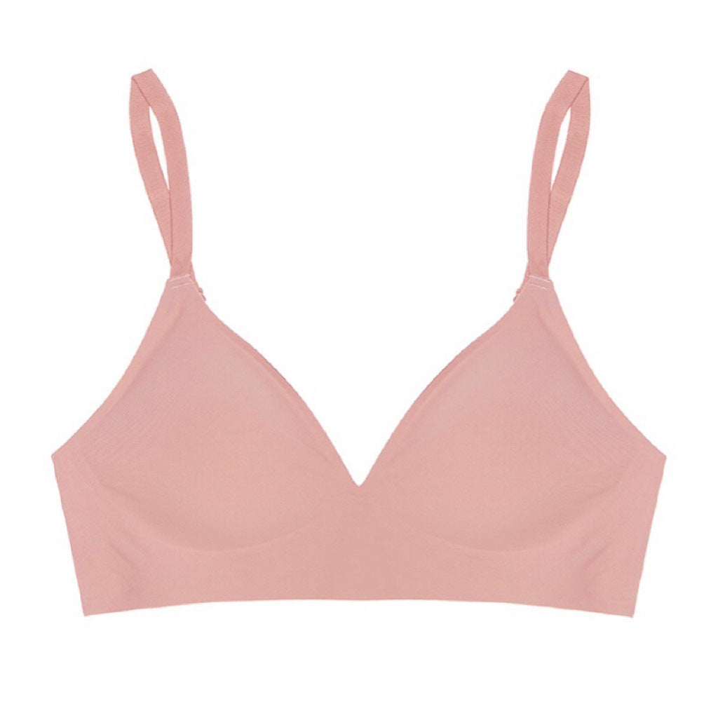 Slim Wireless Thin Comfortable Bra Pink