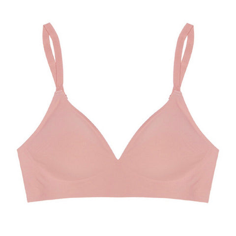 Slim Wireless Thin Comfortable Bra Pink