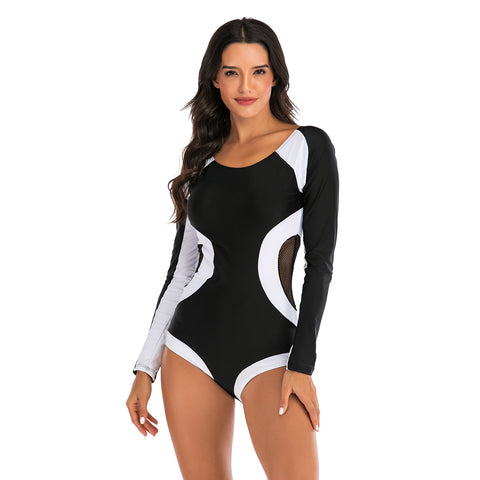 Traje de baño de una pieza Traje de baño Rash Guard Traje de baño con cremallera