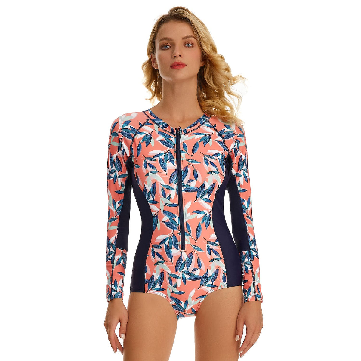 Floral Printed Swimsuit Long Sleeve Swimming Suit