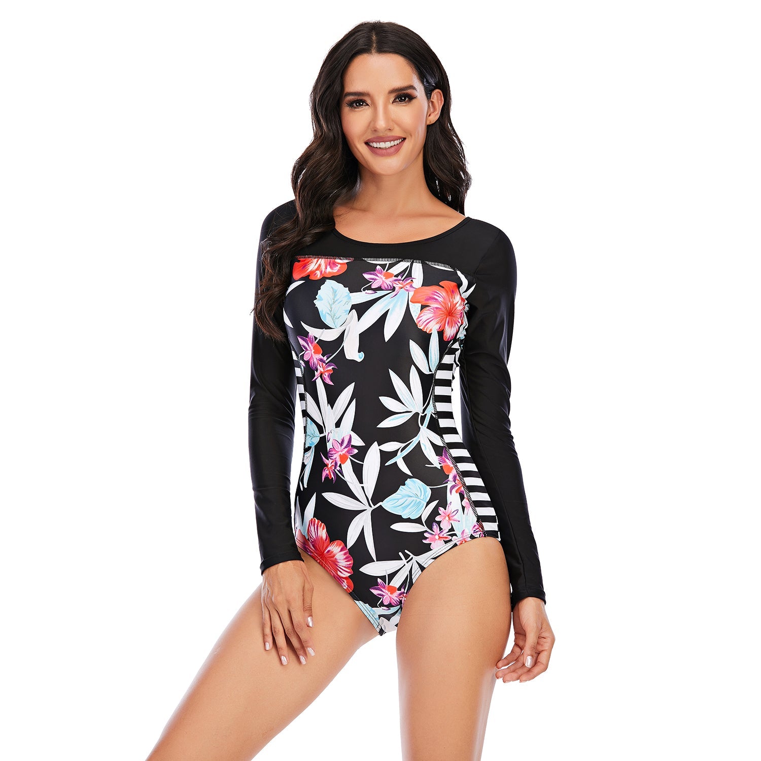 Traje de baño de una pieza Traje de baño Rash Guard Traje de baño con cremallera