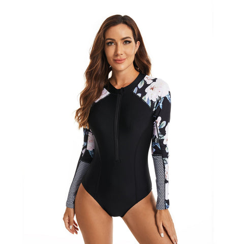 Traje de baño de una pieza de manga larga Rash Guard