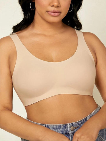 Wireless Racerback Lounge Bra Beige