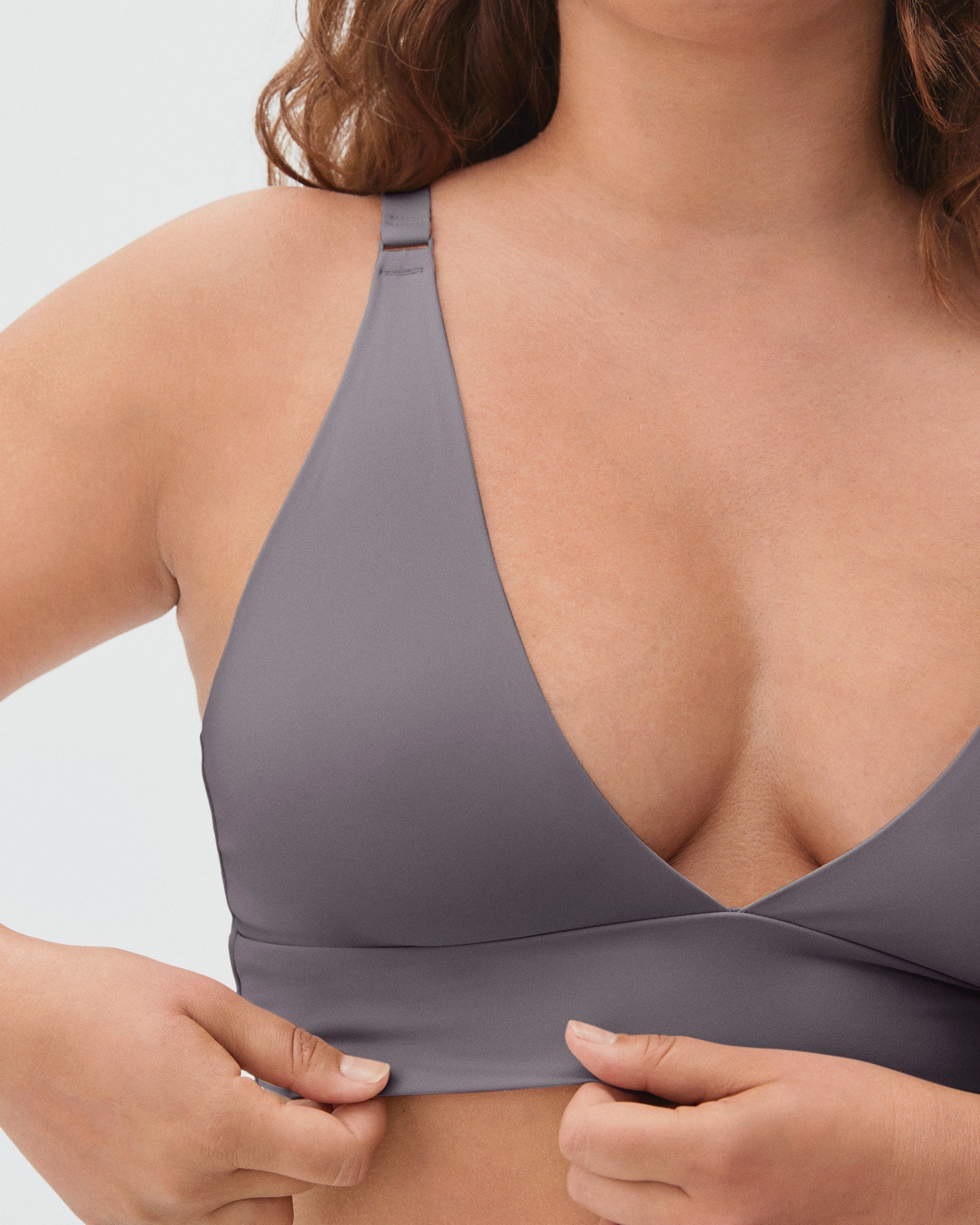 The Invisible Push Up Wireless Bra Grey