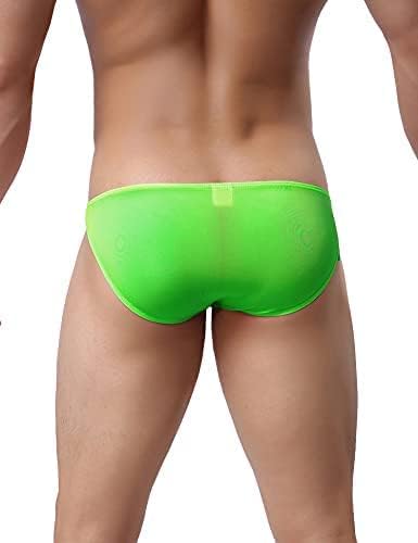 Avidlove Underwear Herren-Bikinislips, 4er-Pack, klassisch, niedrig geschnitten, dehnbar, mit Hüfte 