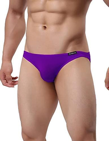 Pack de 4 calzoncillos tipo bikini elásticos de tiro bajo clásicos para hombre de Avidlove Underwear 