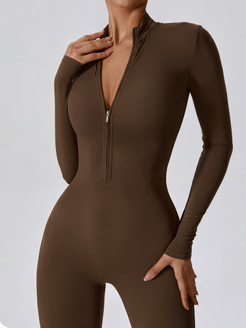 Long Sleeve Zip Jumpsuit