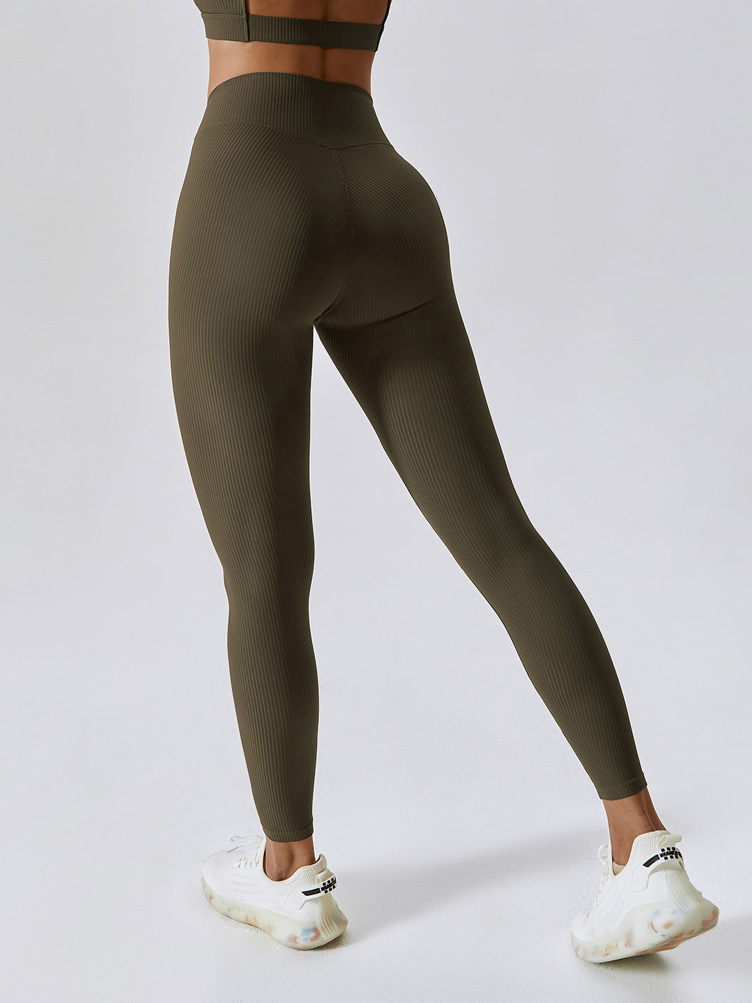 Gerippte Po-Lift-Yoga-Leggings 