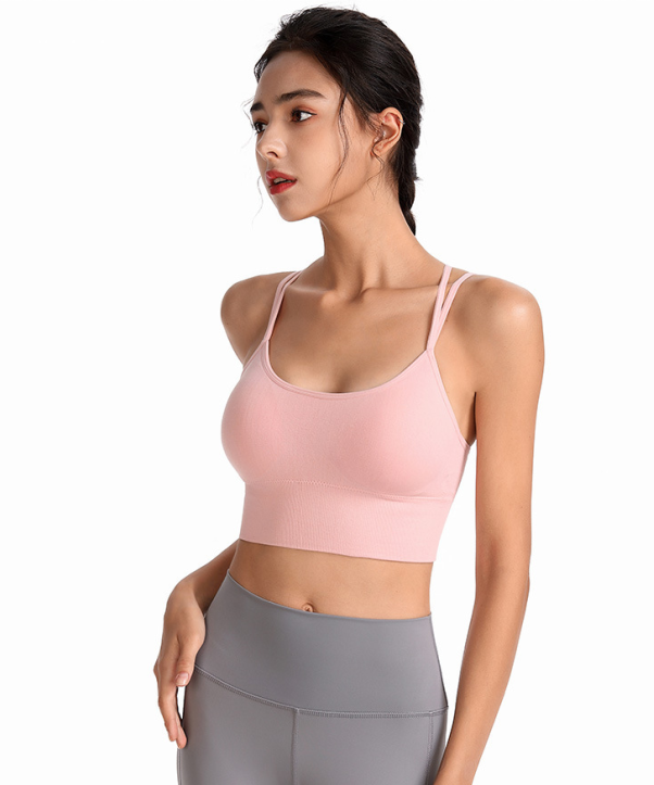 Seamless Sports Bras Plus Size Dry Fitness Quick With String Cami Crop Padded Tank Top