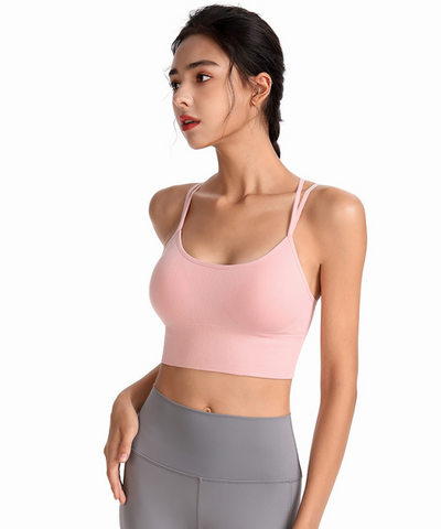 Nahtlose Sport-BHs Plus Size Dry Fitness Quick mit String Cami Crop Padded Tank Top