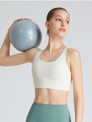 Cross-Strap Back Support Sports Yoga Wireless Bra