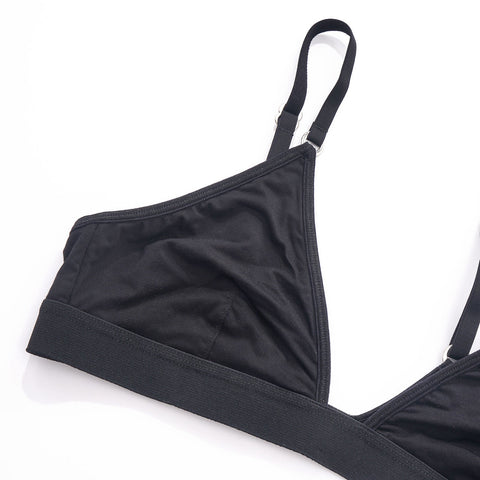 French Triangle Wireless Bra & Thong Set