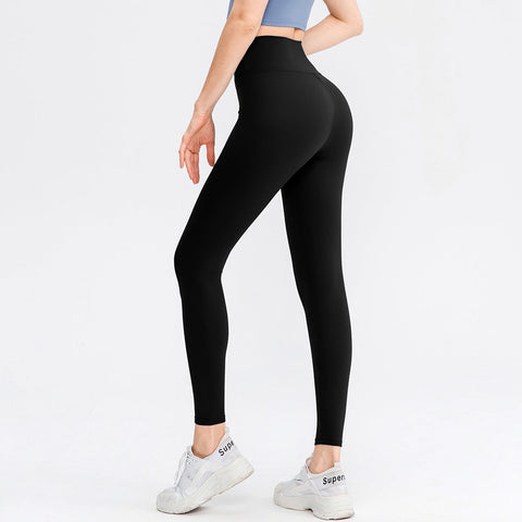 Hoch taillierte Crossover-Leggings in schlichter Optik