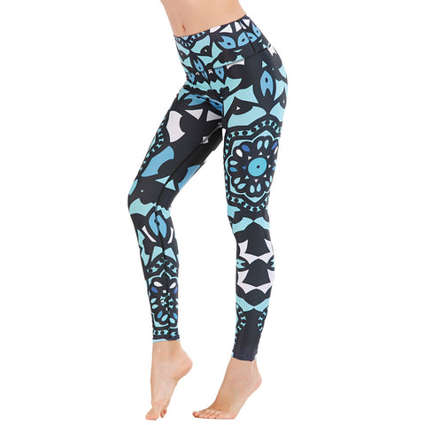 Leggings de cintura alta con estampado de pantalones de yoga