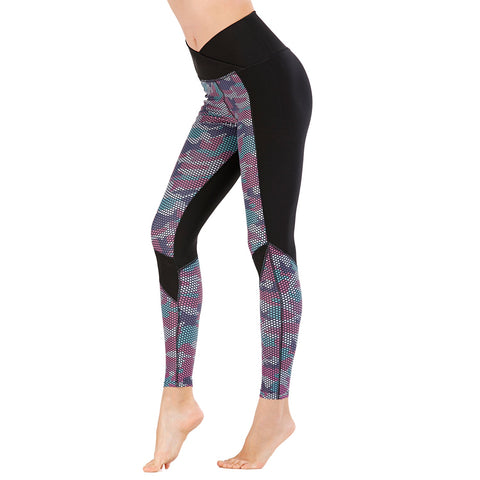 Pantalones de yoga con control de abdomen y estampado de leggings para ejercicios de levantamiento de cadera