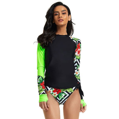 Long Sleeve Two Piece Swimsuit Women