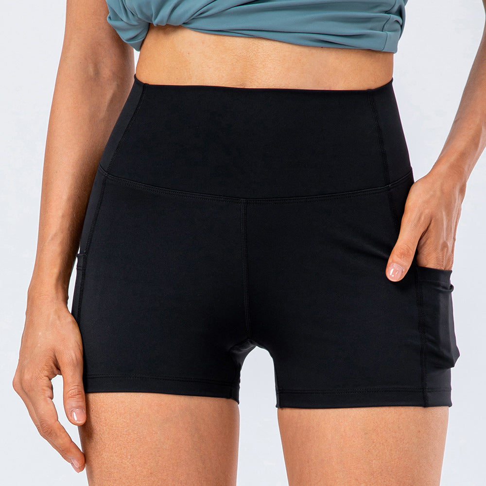 Bikershorts mit hoher Taille und Seitentaschen – Cloud