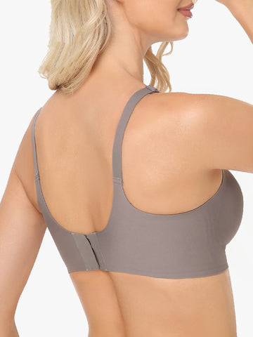 Sujetadores de malla para mujer, sin aros, cómodos, push up, bralettes para mujer con soporte y sujetador gris