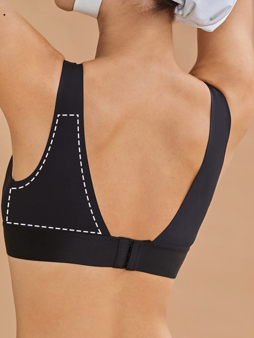 Bralettes für Damen V-Ausschnitt-BHs für Damen Schwarz